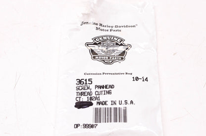 New OEM Harley-Davidson 3615 Thread Cutting Panhead Screw Qty 3 NOS