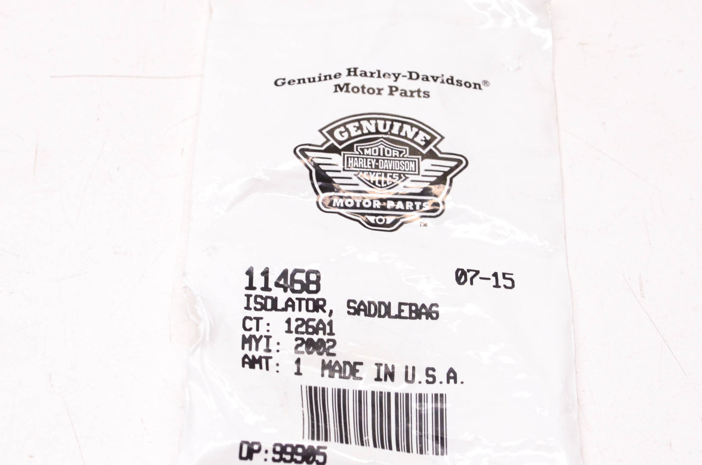 New OEM Harley-Davidson 11468 Saddlebag Isolator NOS