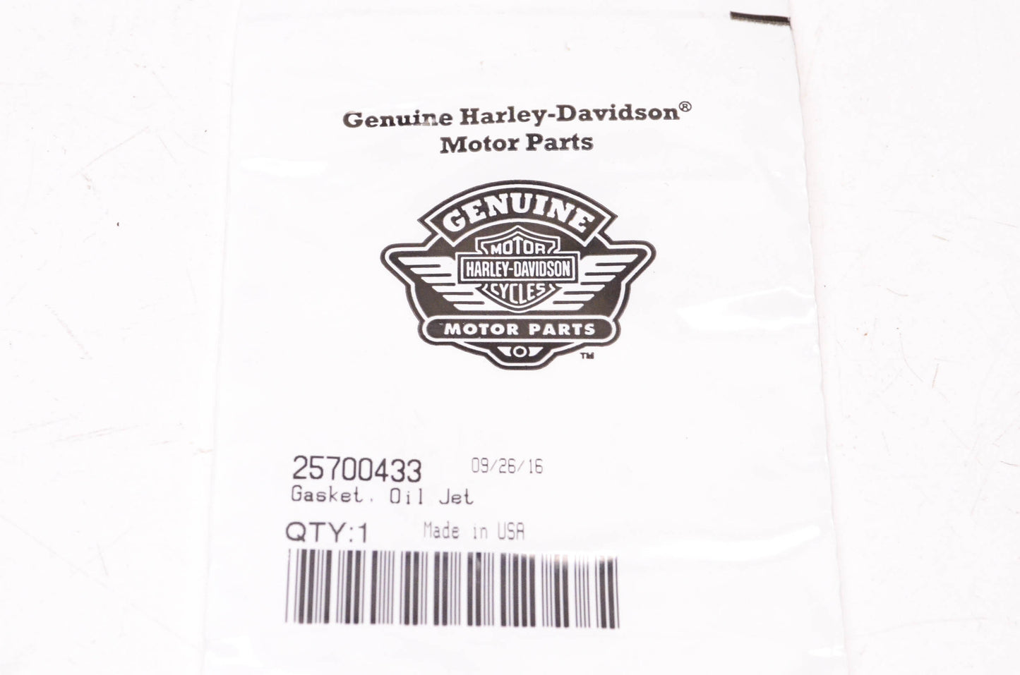 New OEM Harley-Davidson 25700433 Oil Jet Gasket NOS
