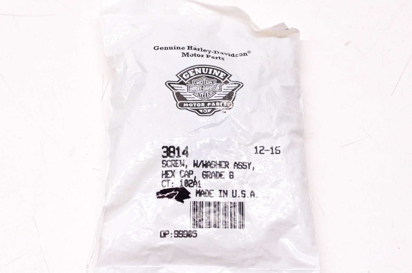 New OEM Harley-Davidson 3814 Hex Cap Screw W/ Washer NOS