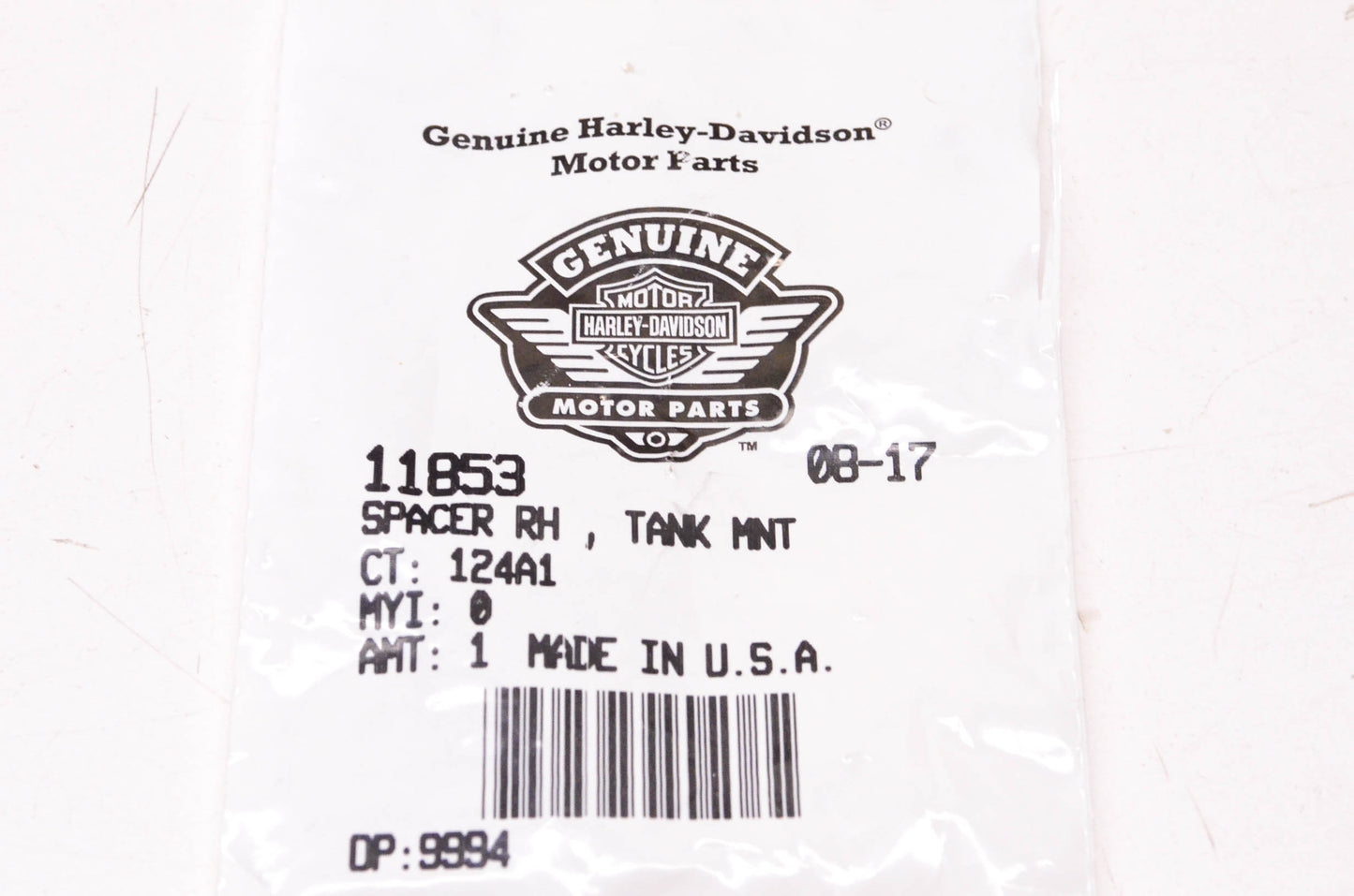 New OEM Harley-Davidson 11853 Tank Mount Spacer NOS