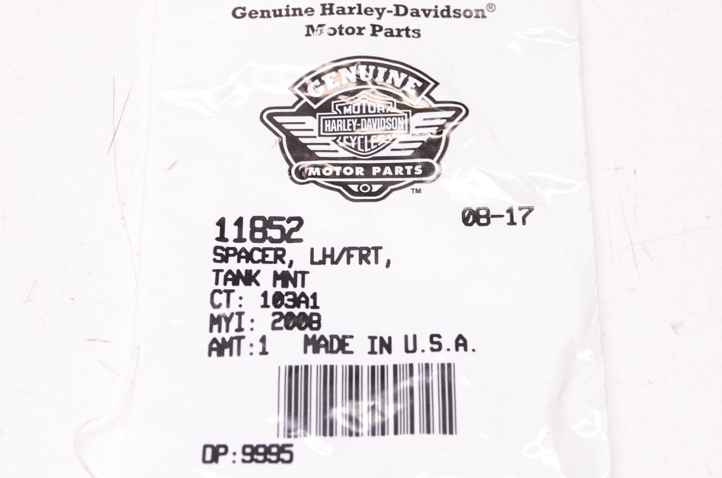 New OEM Harley-Davidson 11852 Tank Mount Spacer NOS