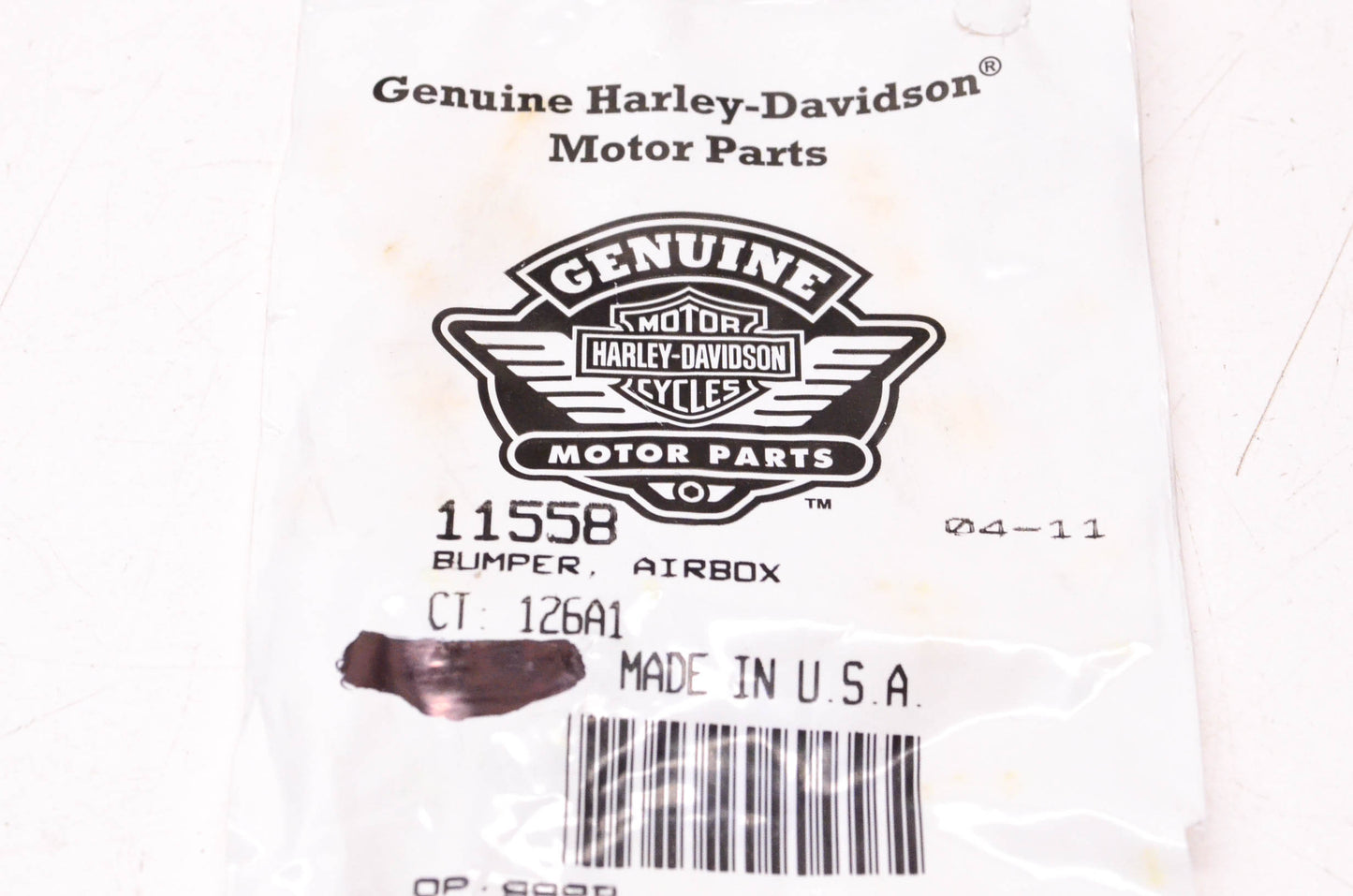 New OEM Harley-Davidson 11558 Airbox Bumper NOS