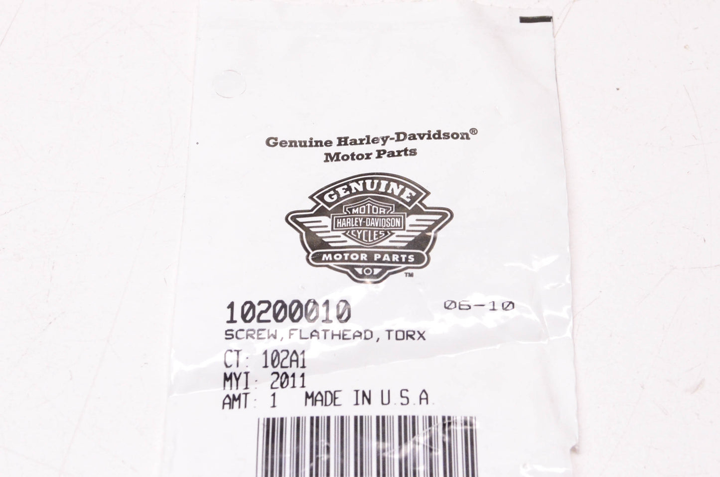 New OEM Harley-Davidson 10200010 Flathead Torx Screw NOS