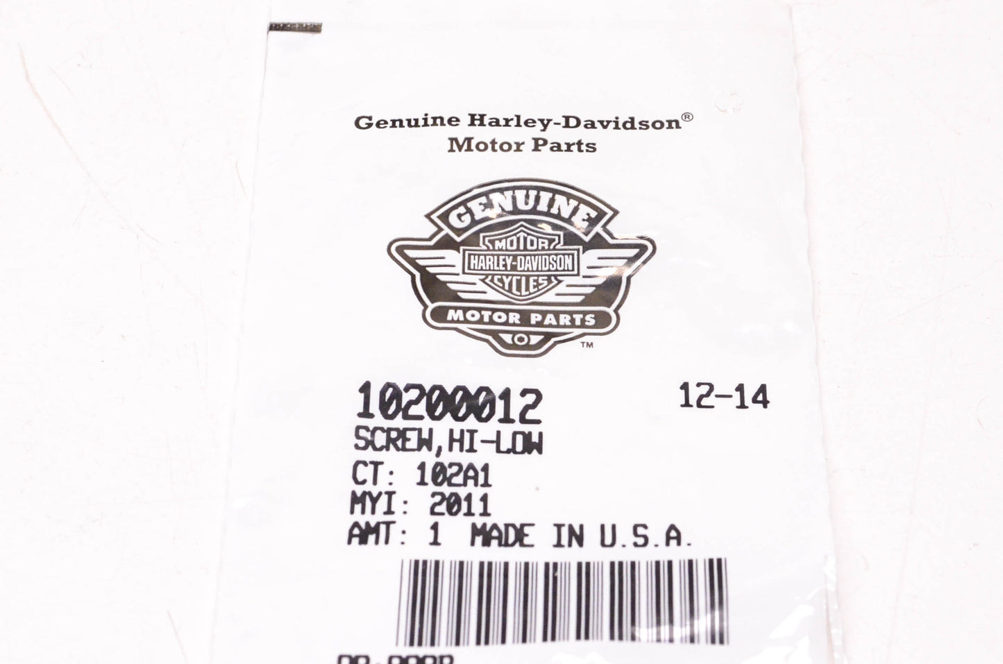 New OEM Harley-Davidson 10200012 Hi-Low Screw Qty 4 NOS