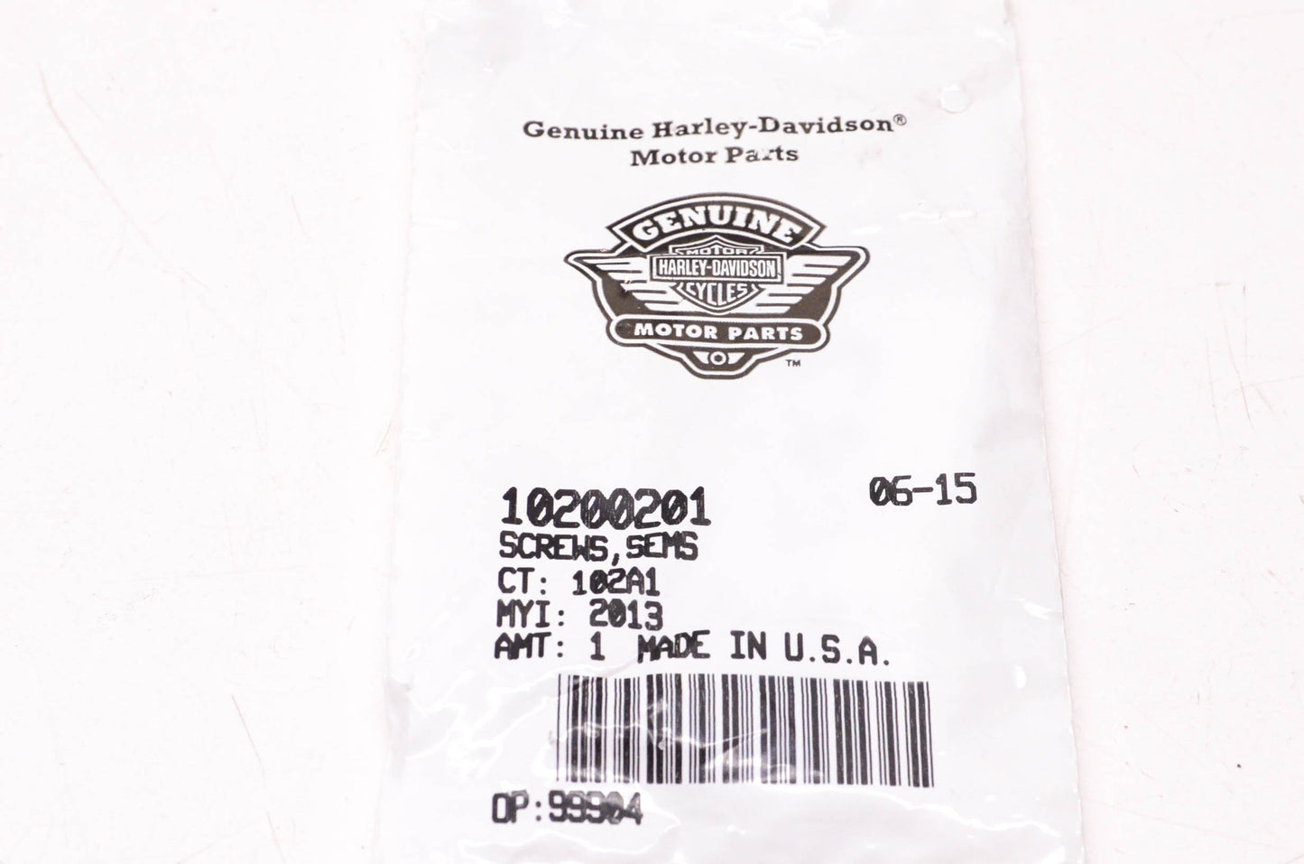 New OEM Harley-Davidson 10200201 Screw NOS