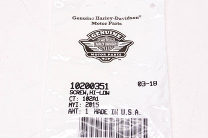 New OEM Harley-Davidson 10200351 Hi-Low Screw NOS