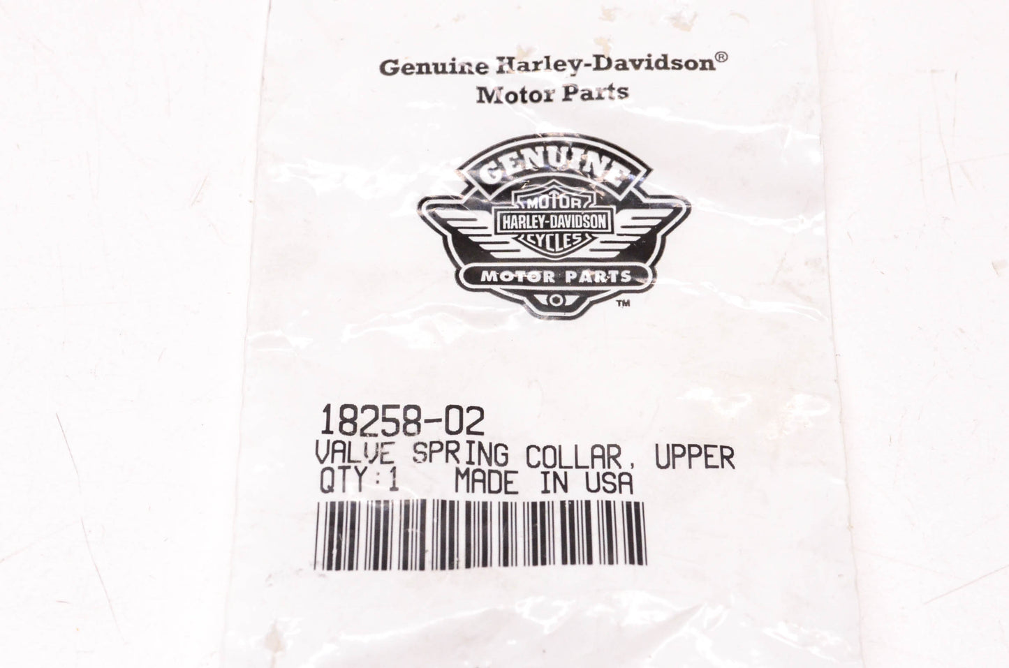 New OEM Harley-Davidson 18258-02 Upper Valve Spring Collar NOS
