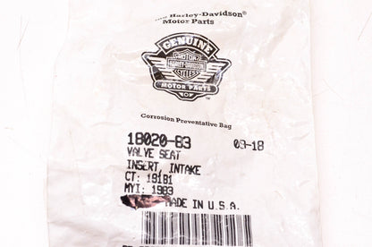 New OEM Harley-Davidson 18020-83 Intake Valve Seat Insert NOS