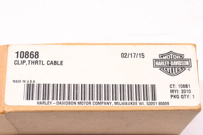 New OEM Harley-Davidson 10868 Throttle Cable Clip NOS
