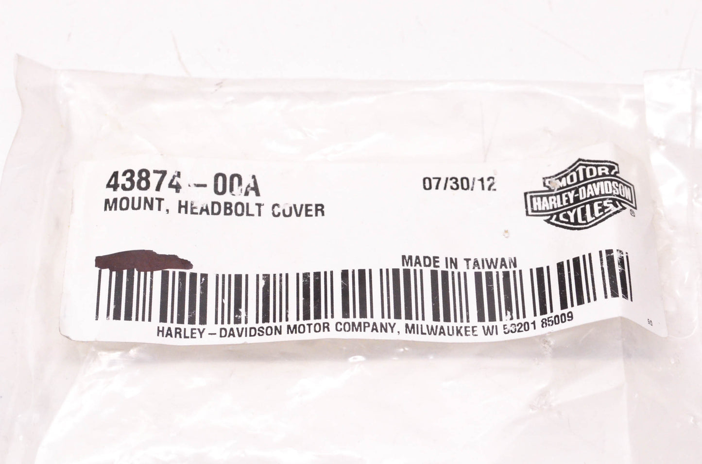New OEM Harley-Davidson 43874-00A Headbolt Cover Mount NOS