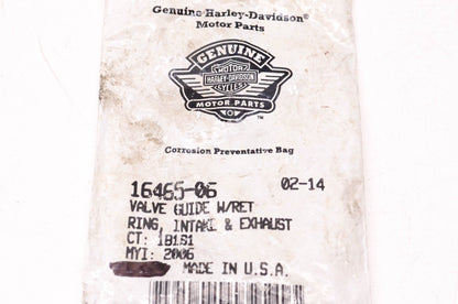New OEM Harley-Davidson 16465-06 Valve Guide W/ Retaining Ring NOS