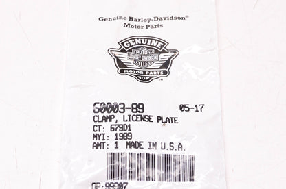 New OEM Harley-Davidson 60003-89 License Plate Clamp NOS