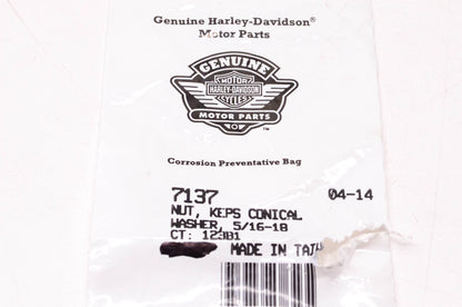 New OEM Harley-Davidson 7137 Keps Conical Washer Nut NOS
