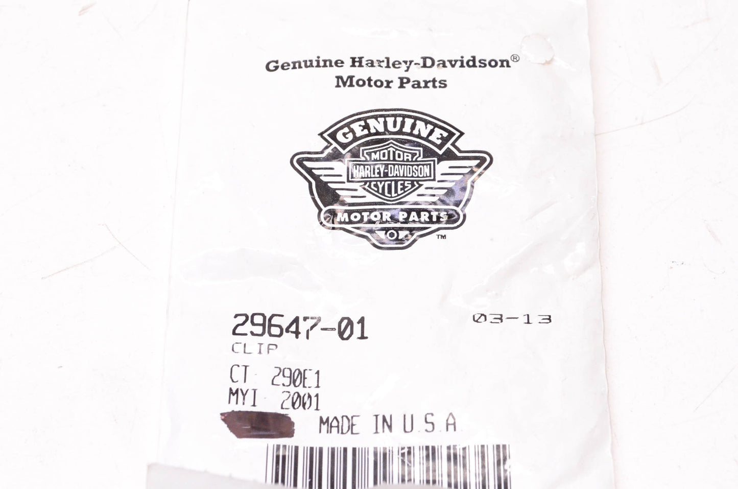 New OEM Harley-Davidson 29647-01 Air Cleaner Cover Clip NOS