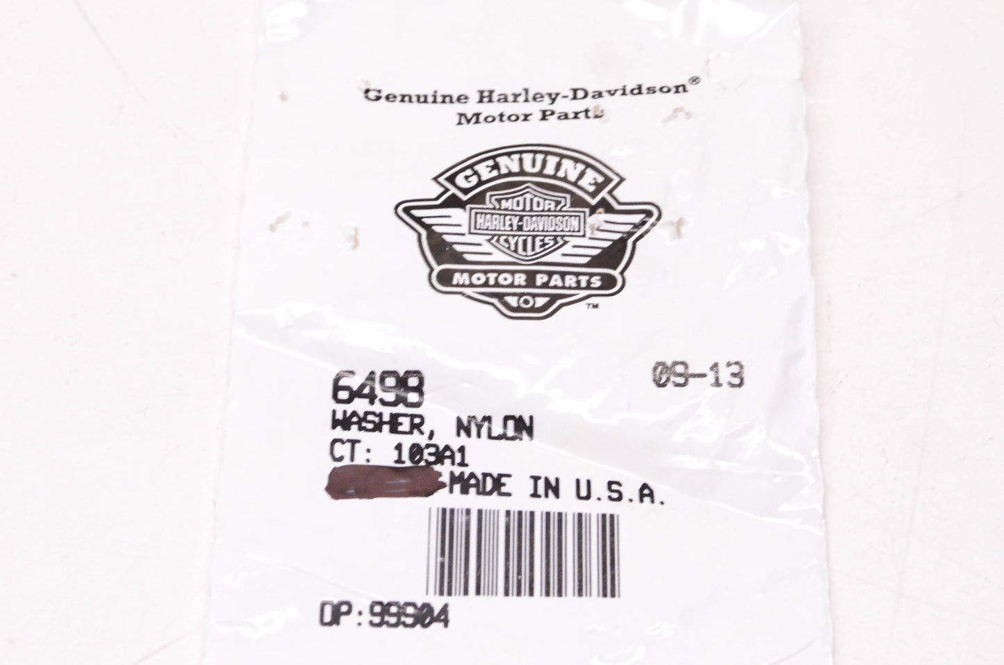 New OEM Harley-Davidson 6498 Nylon Washer Qty 9 NOS