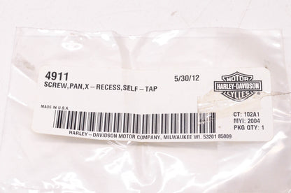 New OEM Harley-Davidson 4911 Self-Tap Pan Screw NOS