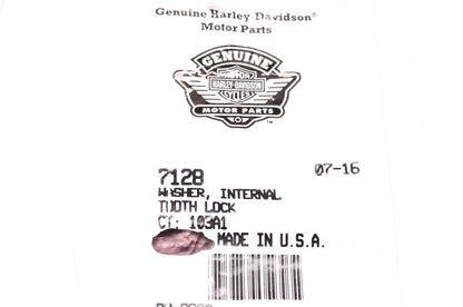 New OEM Harley-Davidson 7128 Internal Tooth Lock Washer Qty 3 NOS