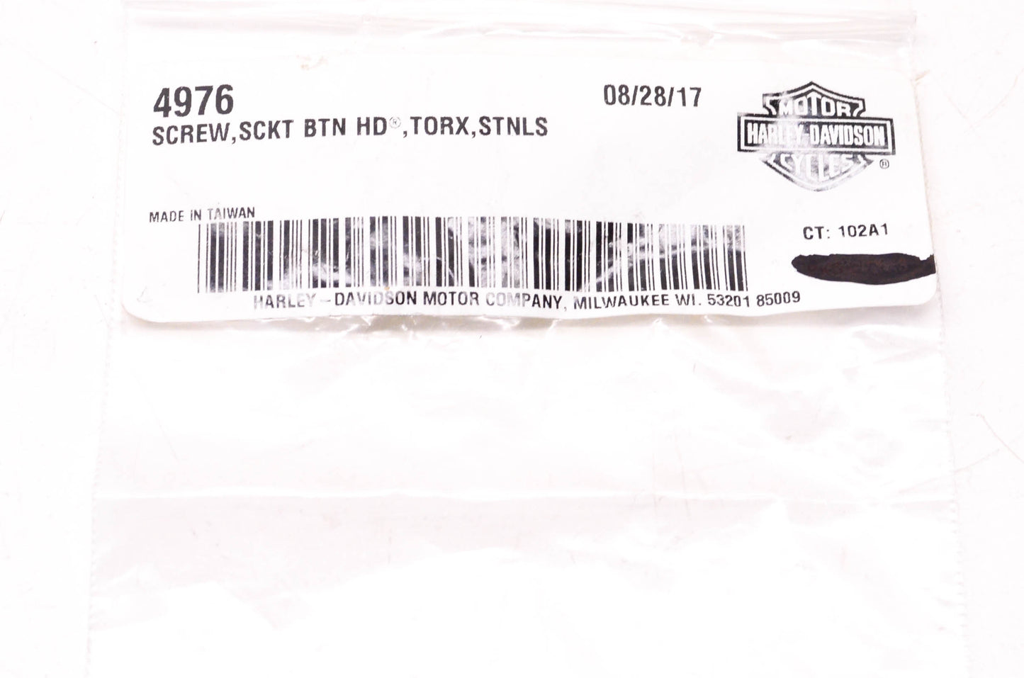 New OEM Harley-Davidson 4976 Socket Button Head Torx Screw NOS