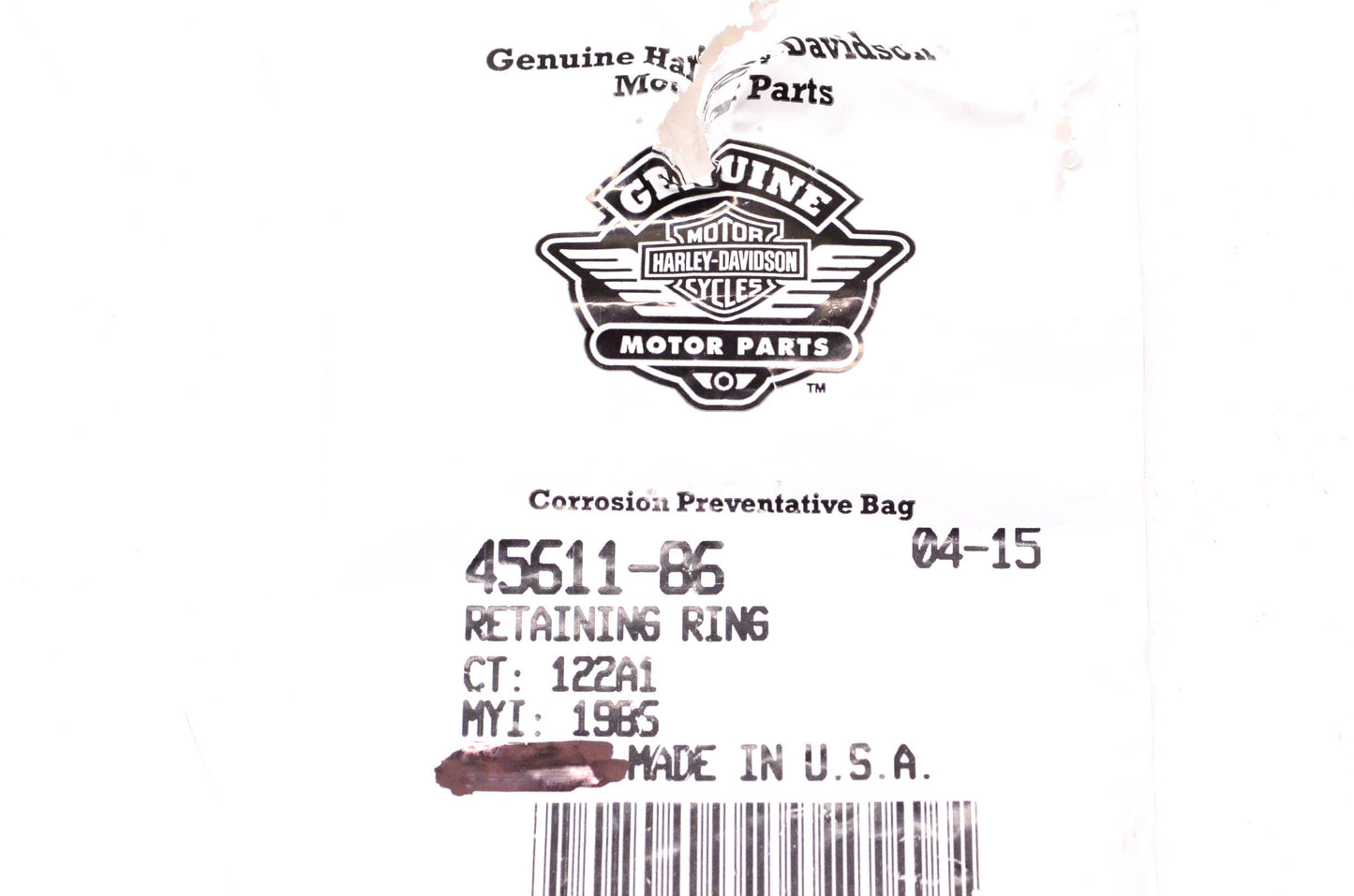 New OEM Harley-Davidson 45611-86 Retaining Ring NOS