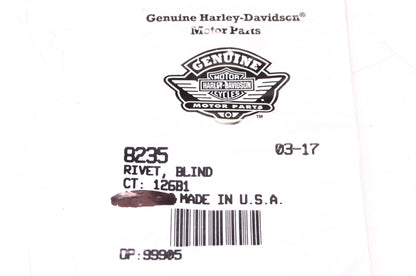 New OEM Harley-Davidson 8235 Blind Rivet NOS