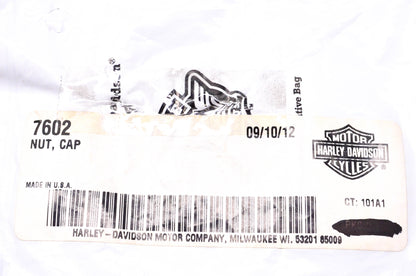 New OEM Harley-Davidson 7602 Cap Nut Qty 2 NOS