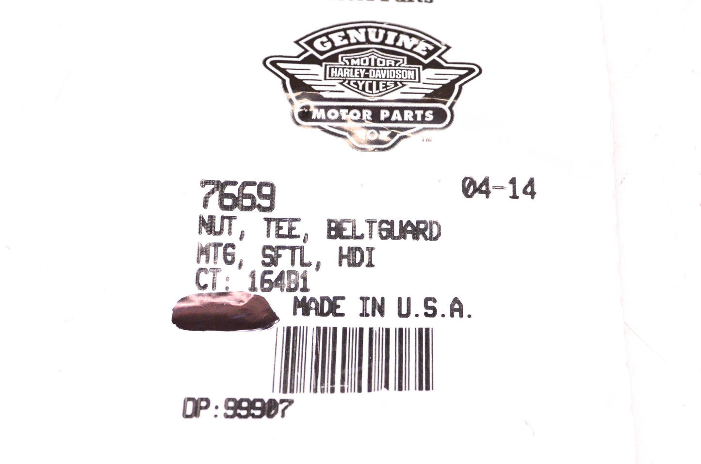 New OEM Harley-Davidson 7669 Tee Nut NOS