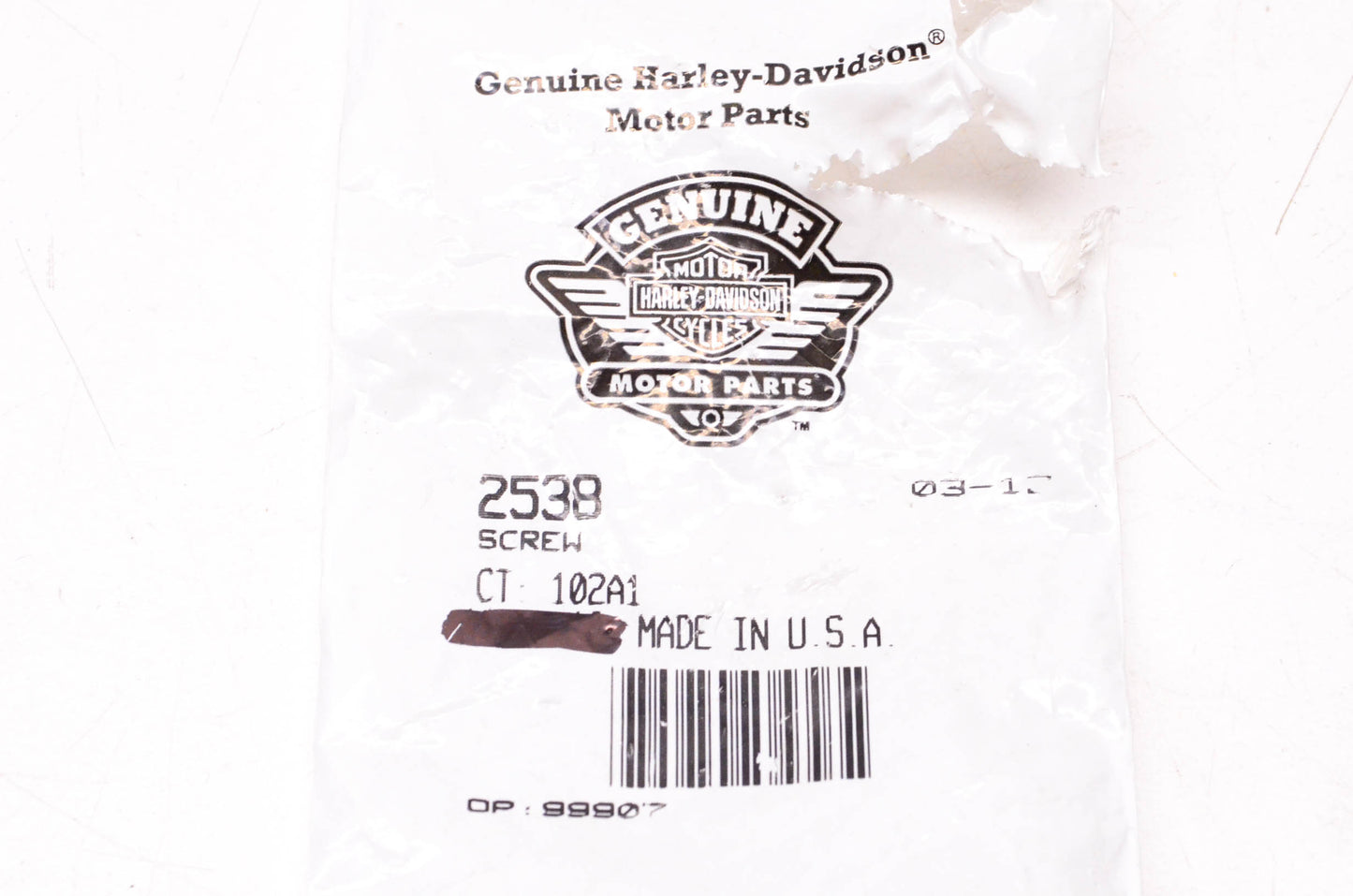 New OEM Harley-Davidson 2538 Pozidriv Pan Head Screw Qty 5 NOS