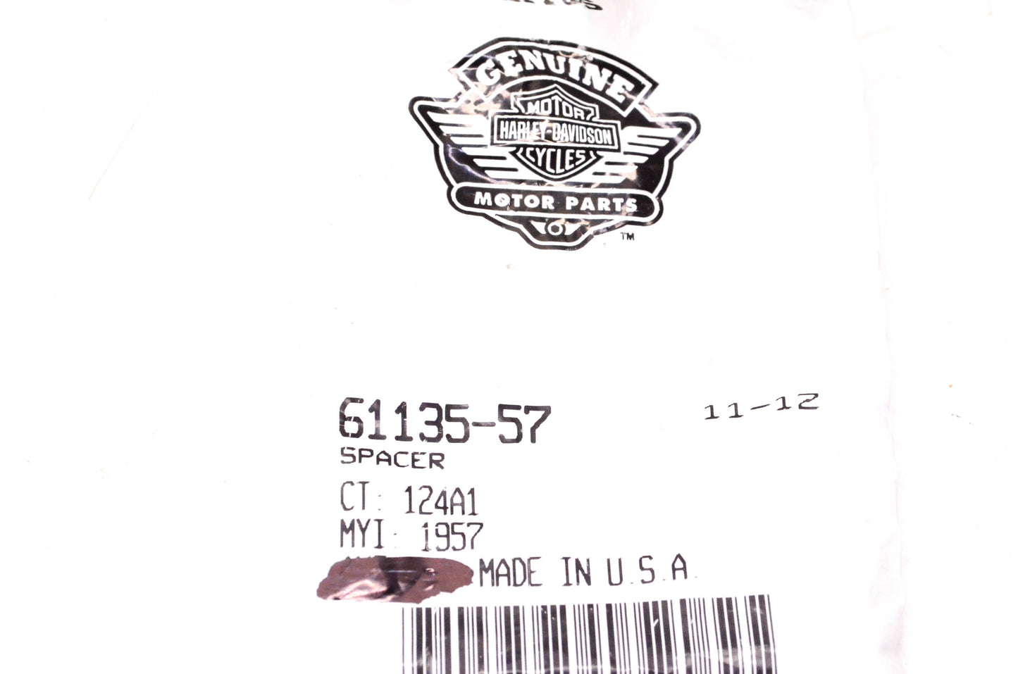 New OEM Harley-Davidson 61135-57 Spacer NOS