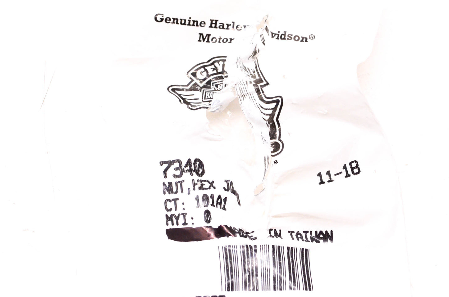 New OEM Harley-Davidson 7340 Hex Jam Nut NOS