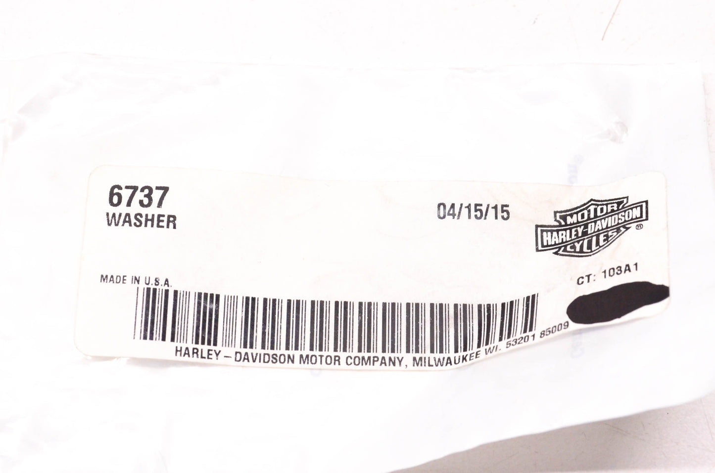 New OEM Harley-Davidson 6737 Washer Qty 4 NOS