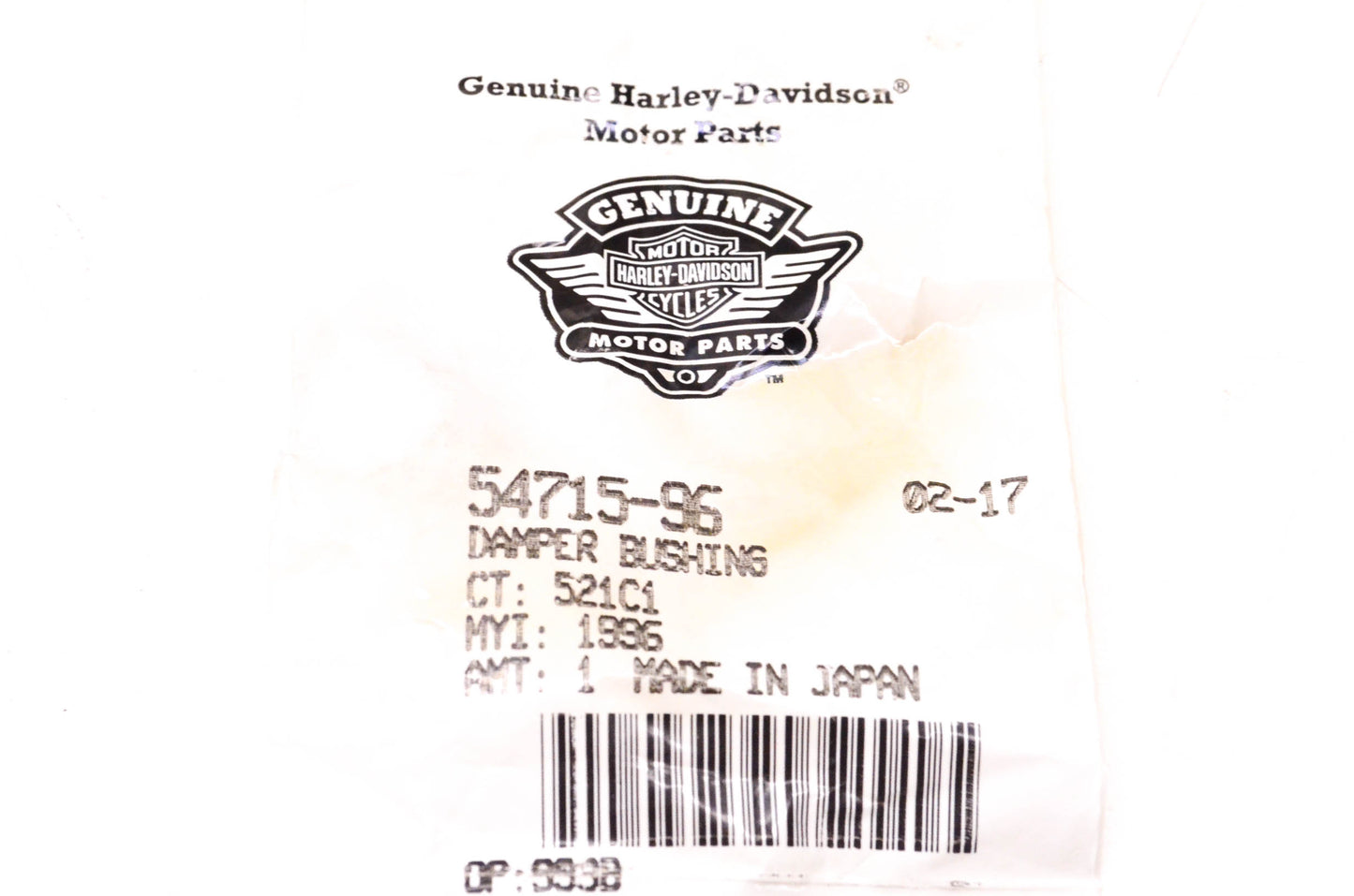 New OEM Harley-Davidson 54715-96 Damper Bushing NOS
