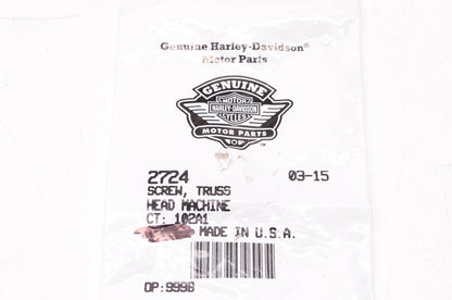 New OEM Harley-Davidson 2724 Truss Head Machine Screw NOS