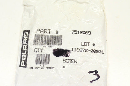 New OEM Polaris 7512069 Screw Qty 3 NOS