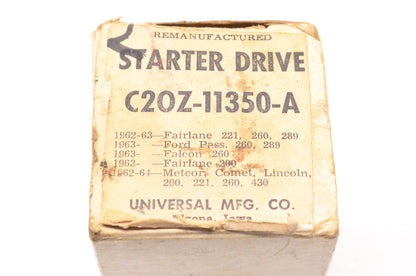 Universal Manufacturing Co. C2OZ-11350-A Remanufactured Starter Drive NOS