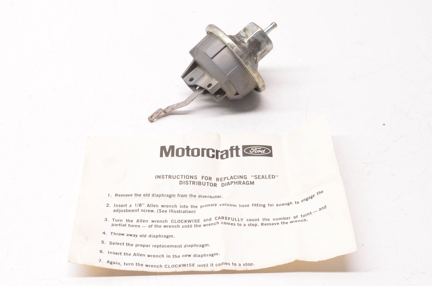 Motorcraft DD-782, D7TZ-12370-C Distributor Diaphragm NOS