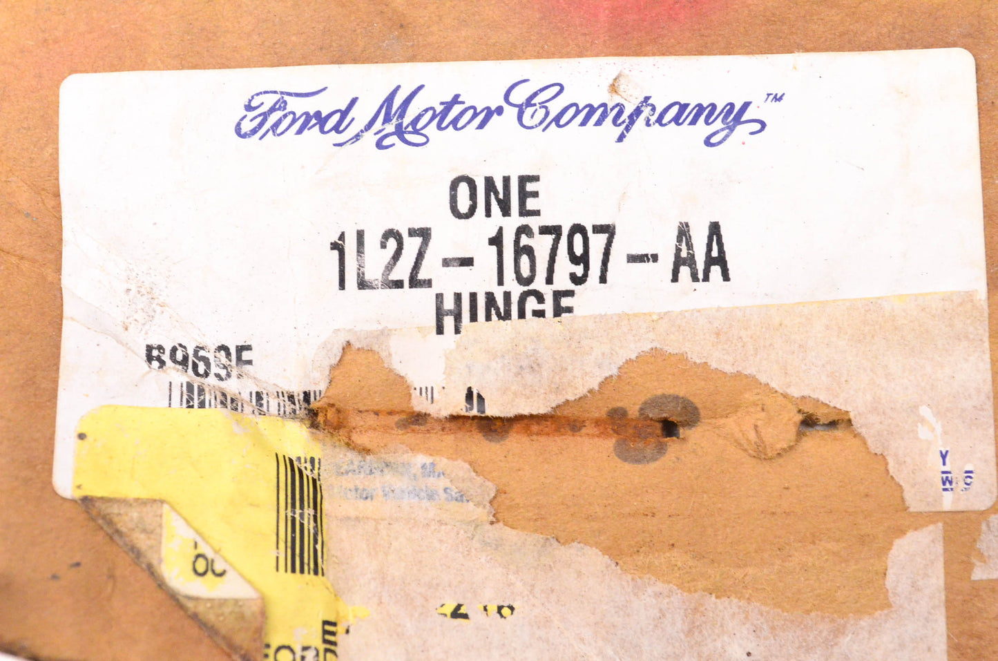 New OEM Ford 1L2Z-16797-AA Driver's Side Hood Hinge NOS