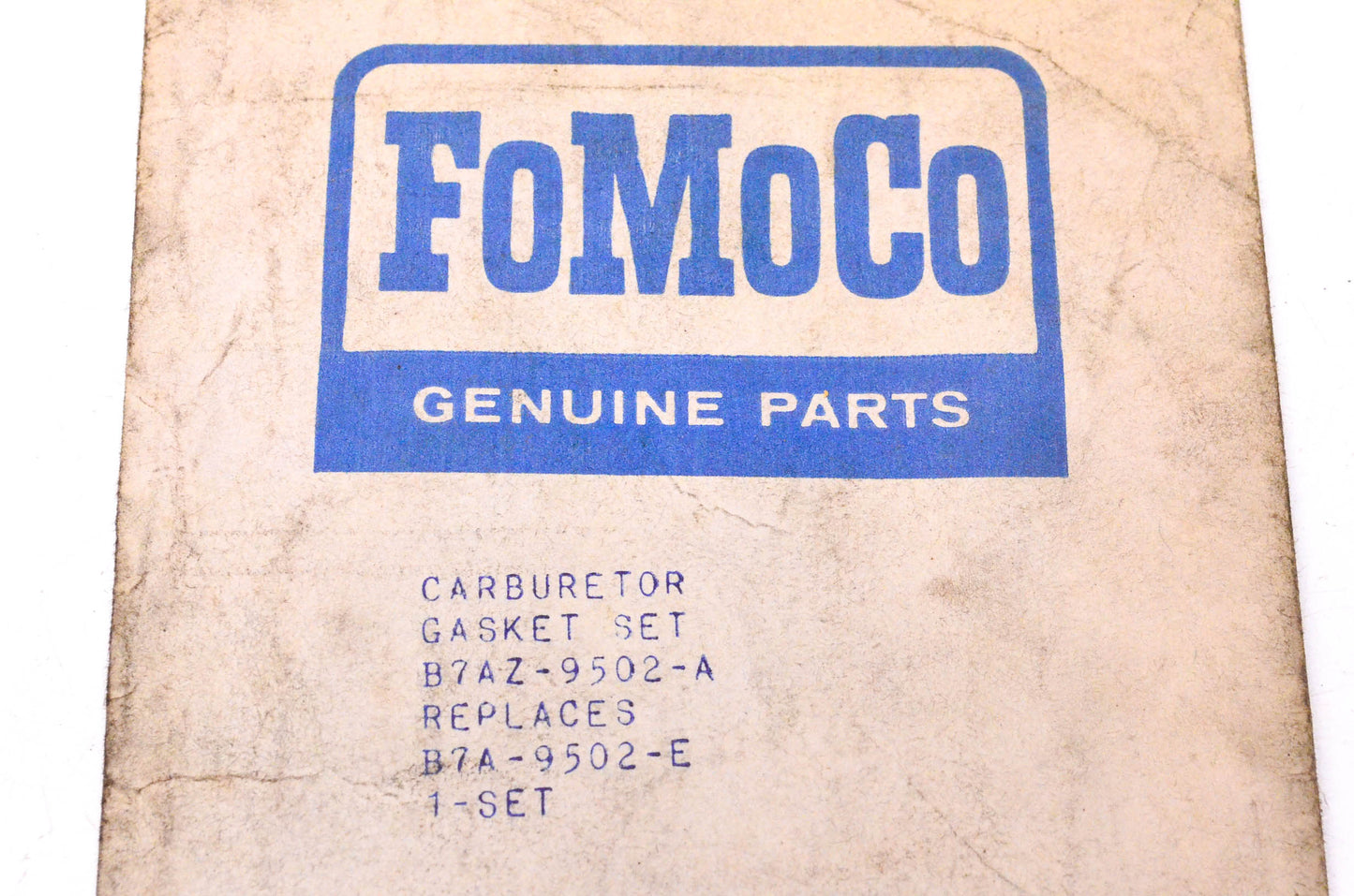 New OEM Ford B7AZ-9502-A Carburetor Gasket Kit NOS