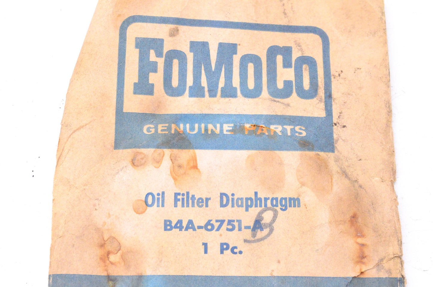 New OEM Ford B4A-6751-B Oil Filter Diaphragm NOS