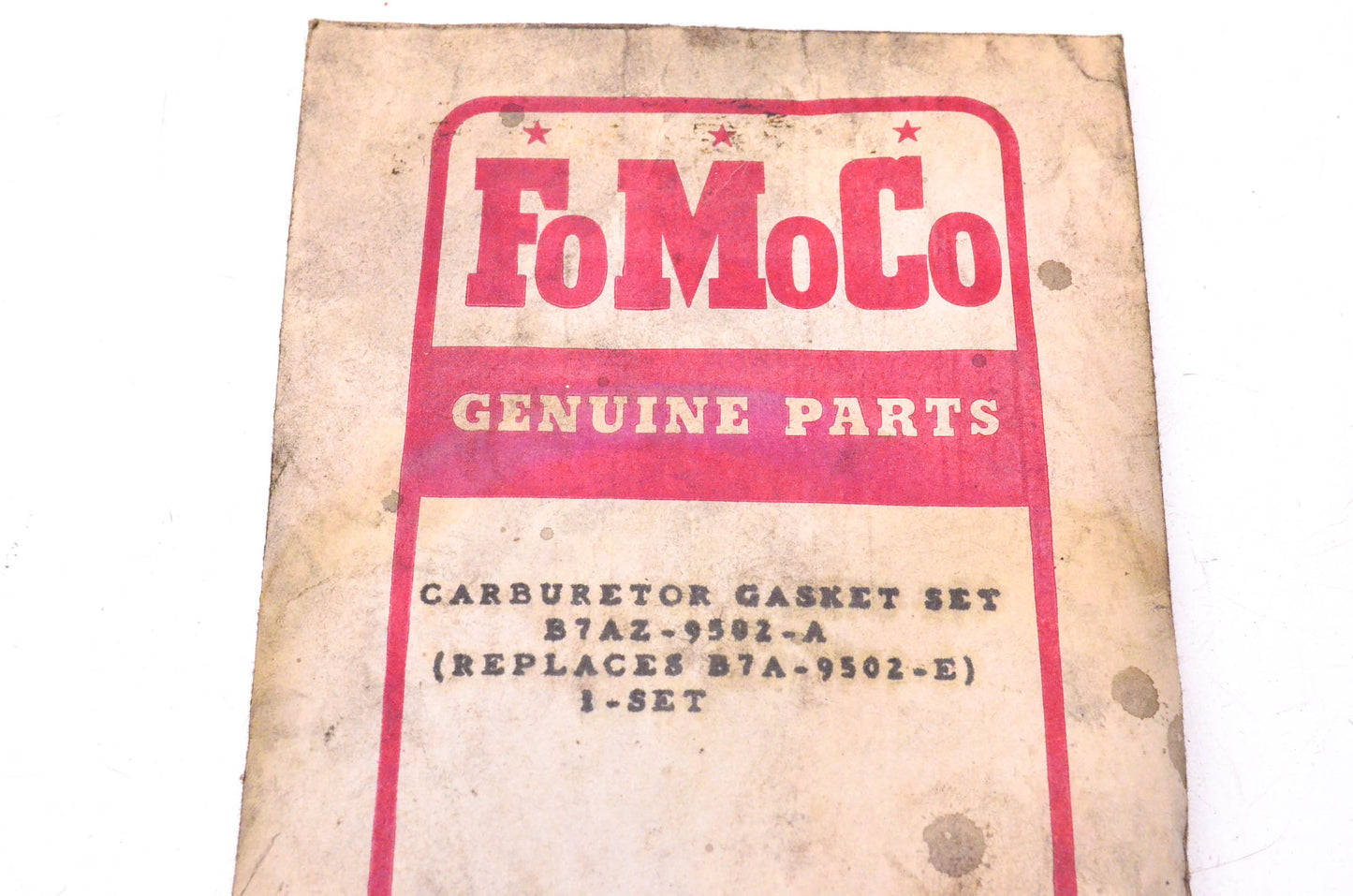 New OEM Ford B7AZ-9502-A Carburetor Gasket Kit NOS