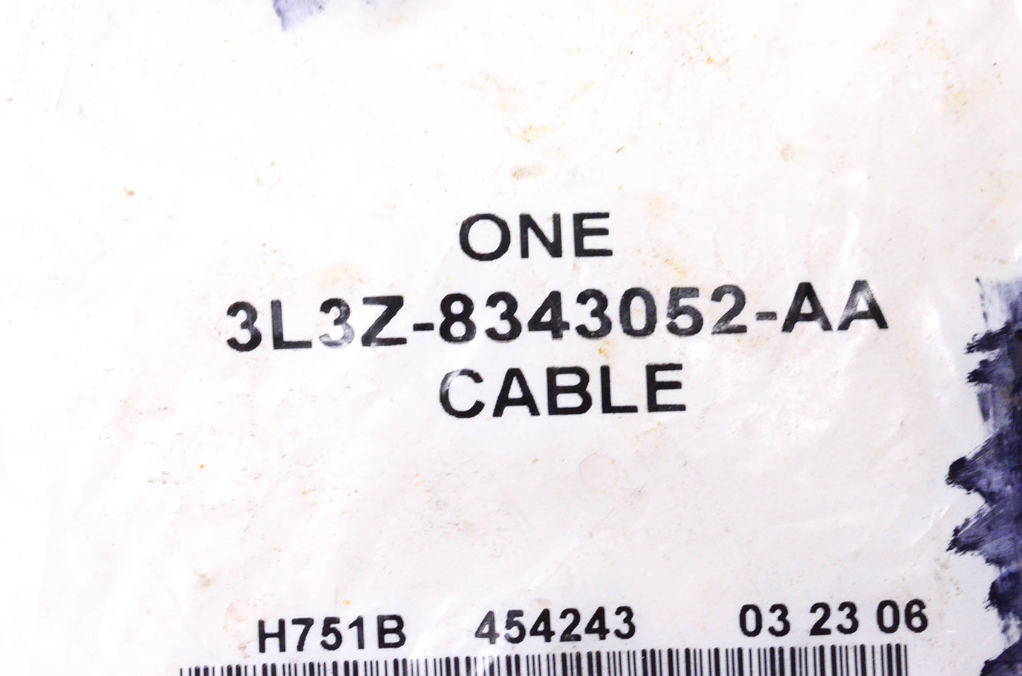 New OEM Ford 3L3Z-8343052-AA Tailgate Cable NOS