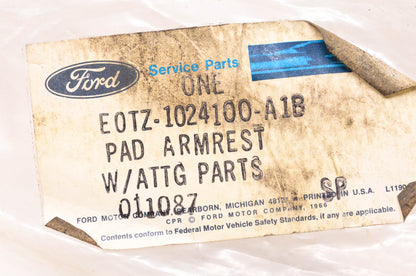 New OEM Ford E0TZ-1024100-A1B Armrest Pad NOS