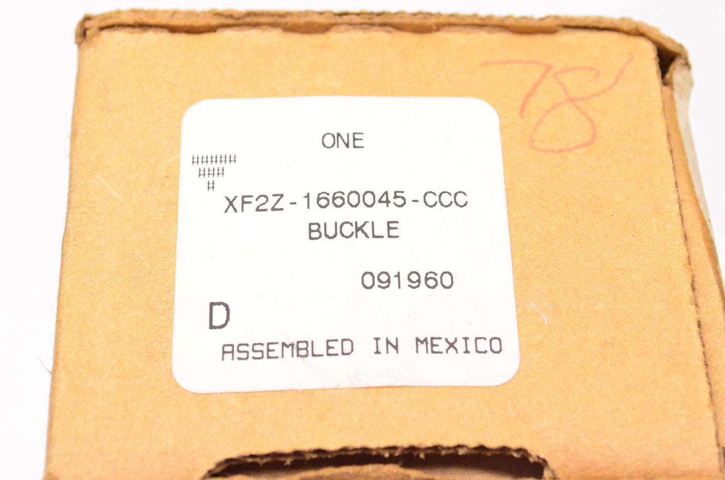 New OEM Ford XF2Z-1660045-CCC Seat Buckle NOS