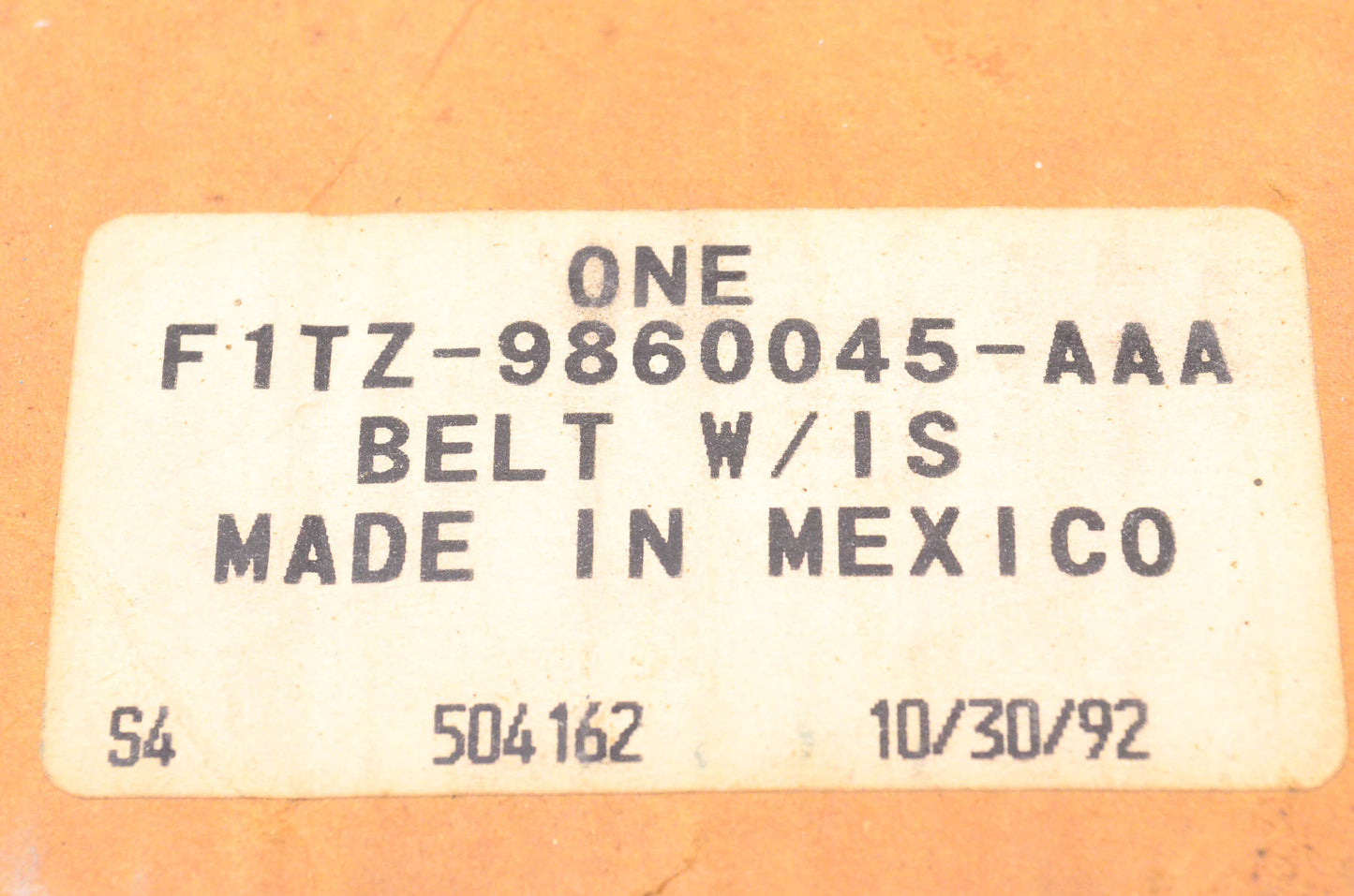 New OEM Ford F1TZ-9860045-AAA Buckle End 1991 Explorer NOS
