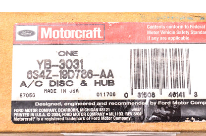 Motorcraft YB-3031, 6S4Z-19D786-AA A/C Disc & Hub Assembly NOS