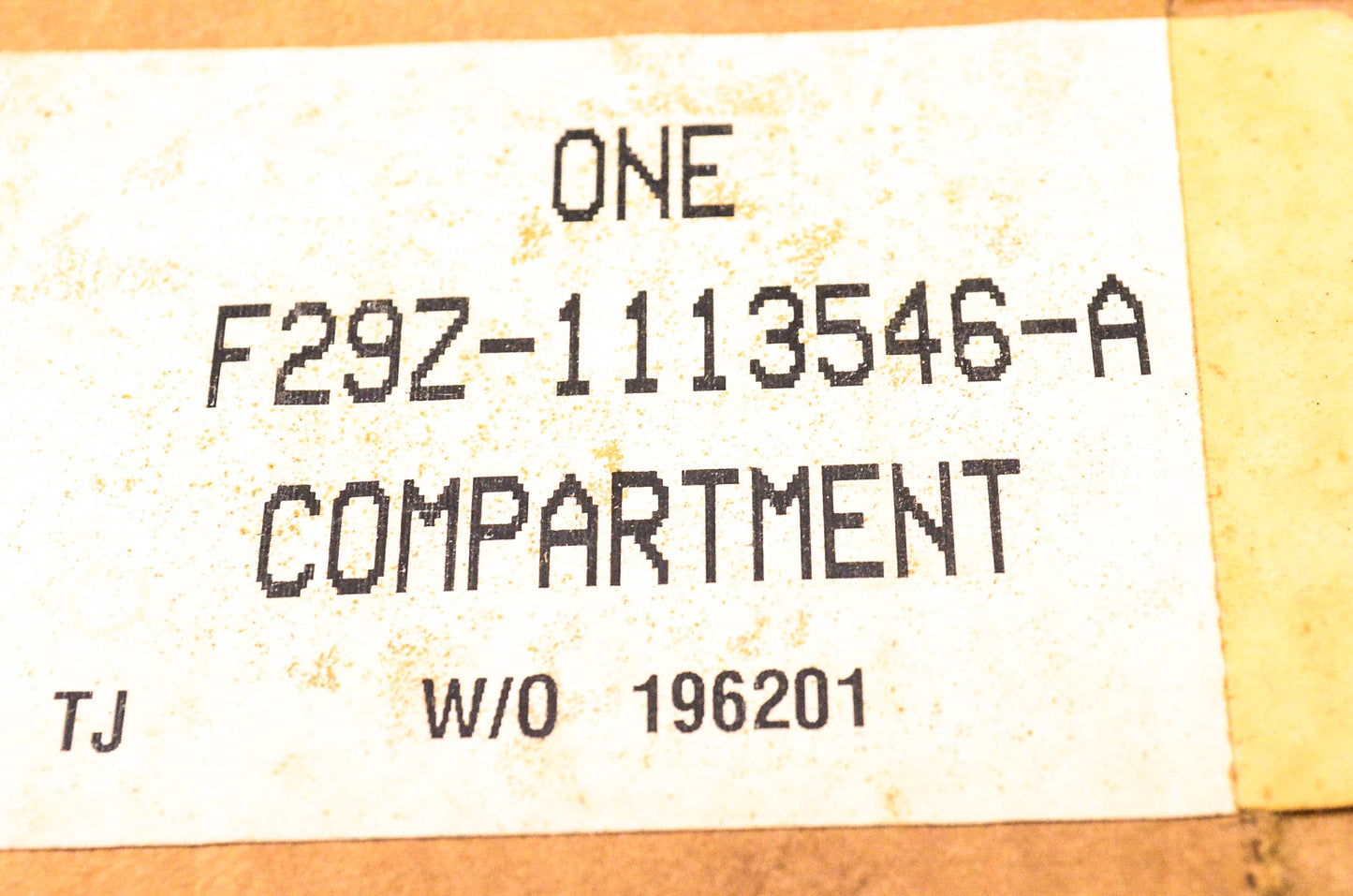 New OEM Ford F29Z-1113546-A Compartment NOS