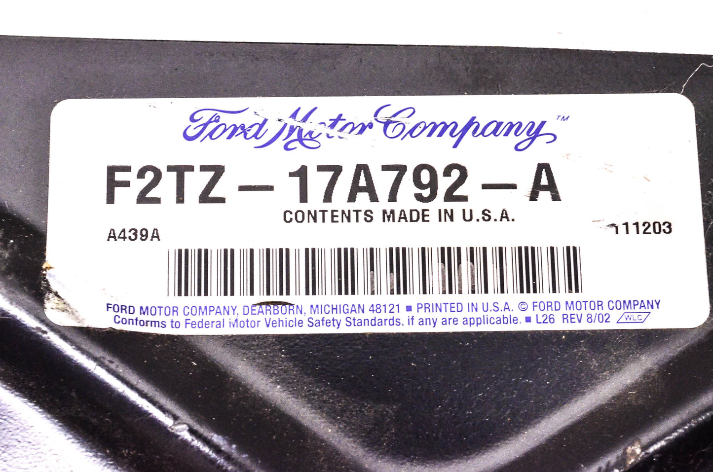 New OEM Ford F2TZ-17A792-A Bumper Reinforcement NOS