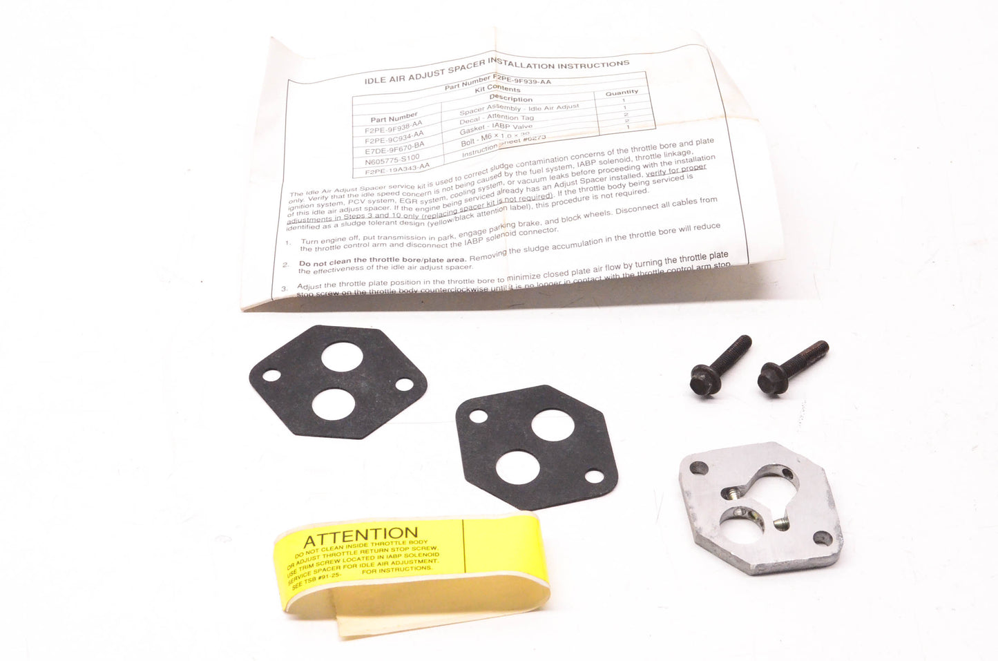 New OEM Ford F2PZ-9F939-A Throttle Idle Air Control Adjuster Kit NOS
