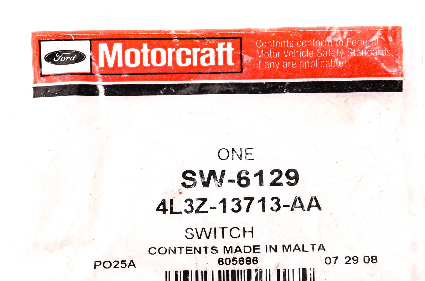 Motorcraft SW-6129, 4L3Z-13713-AA Door Ajar Jamb Switch NOS