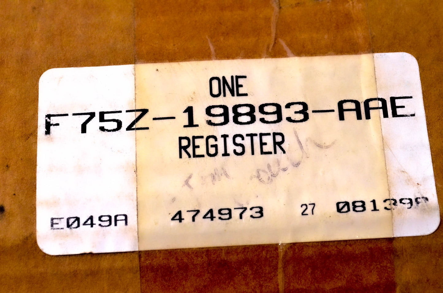 New OEM Ford F75Z-19893-AAE Louver Assembly NOS